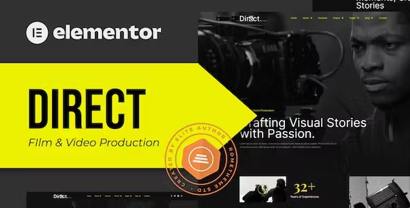 Direct - Film & Video Production Elementor Pro Template Kit