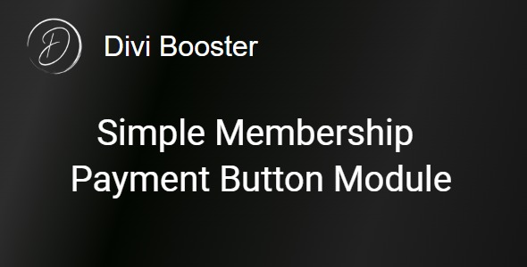 Simple Membership Payment Button Module 1.1.3