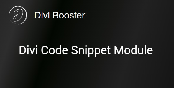 Divi Code Snippet Module 2.0.1