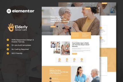 Elderly - Senior Care Services Elementor Template Kit