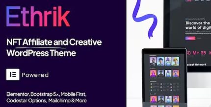 Ethrik - Creative & NFT Affiliate WordPress Theme