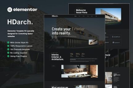 Hdarch - Architecture & Interior Elementor Template Kit