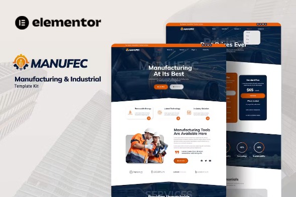 Manufec - Manufacturing & Industrial Elementor Template Kit