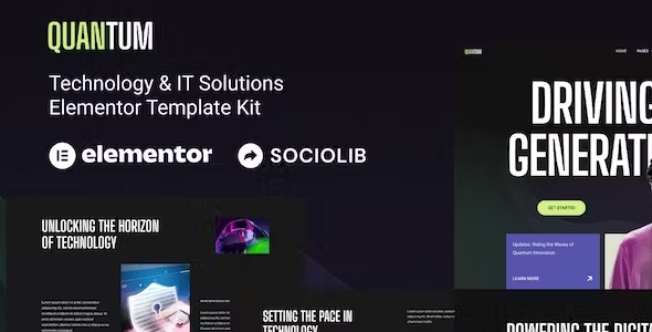 Quantum 1.2 – Technology & IT Solutions Elementor Template Kit