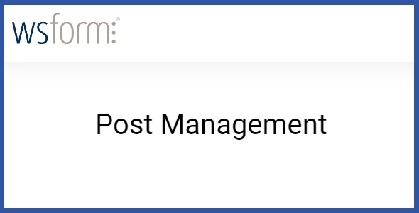 WS Form PRO Post Management 1.6.12