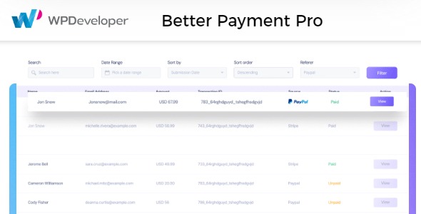 Better Payment Pro 1.3.2 – WPDeveloper