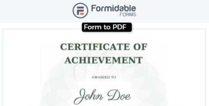 Formidable Forms Form to PDF