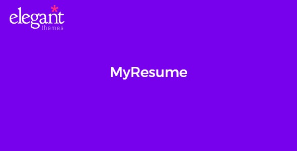 Elegant Themes MyResume 4.2.13