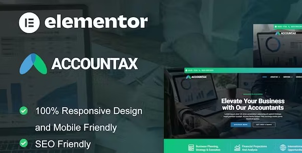 Accountax - Accounting Tax Firm Elementor Template Kit