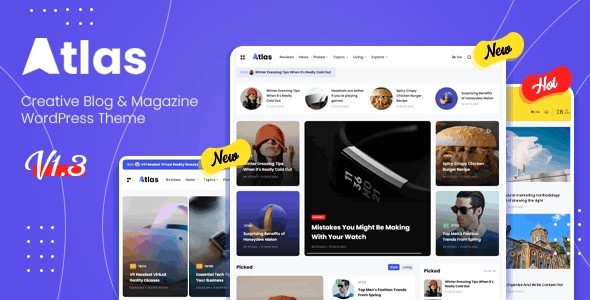 Atlas 2.1.0 – Creative Blog & News WordPress Theme