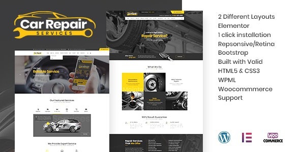 Car Repair 5.4 – Services & Auto Mechanic WordPress Theme + RTL