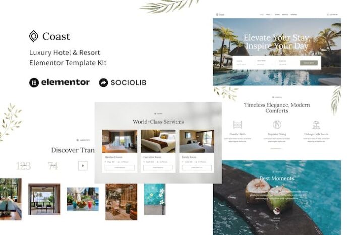 Coast - Luxury Hotel & Resort Elementor Template Kit