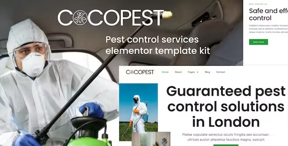 Cocopest 1.0 – Pest Control Services Elementor Template Kit