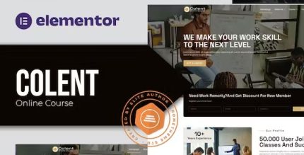 Colent - Online Course Elementor Template Kit