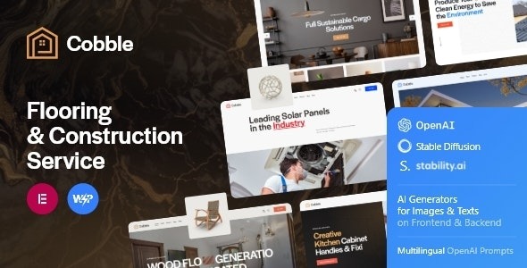 Cobble 1.11.0 – Flooring & Construction Service WordPress Theme