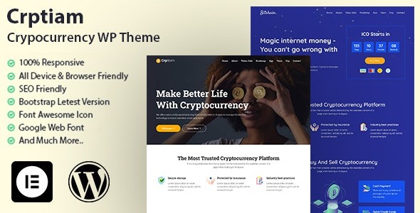 Crptiam 1.0 – Cryptocurrency WordPress Theme