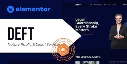 Deft - Notary Public & Legal Services Elementor Template Kit