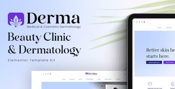 Derma - Beauty Clinic & Dermatology Elementor Template Kit