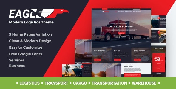 Eagle 2.0.0 – Logistics & Transportation WordPress Theme