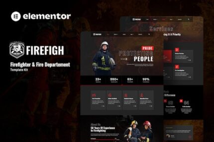 Firefigh - Firefighter & Fire Department Elementor Template Kit
