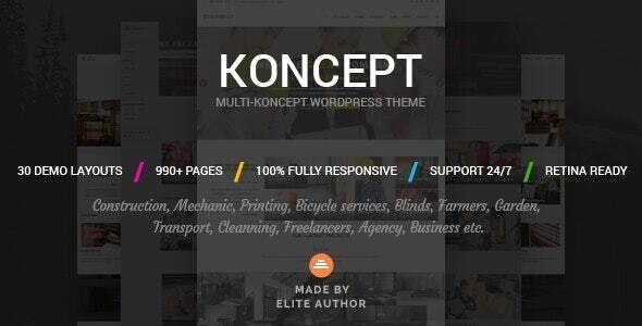 Koncept - Responsive Multi-Concept WordPress Theme