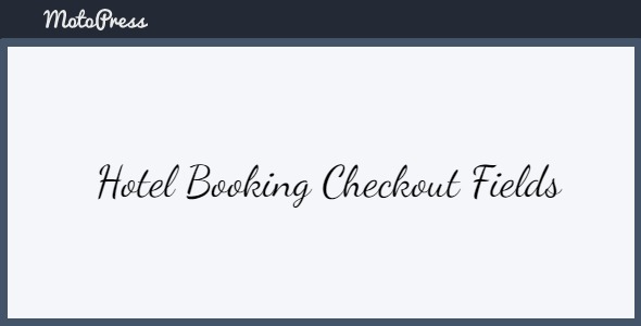 Hotel Booking Checkout Fields 1.2.7
