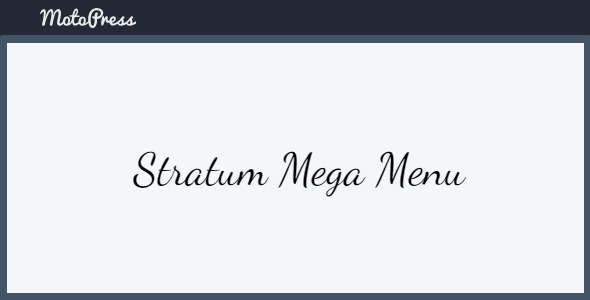 Stratum Mega Menu 1.0.5