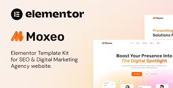 Moxeo - SEO & Digital Marketing Agency Elementor Template Kit