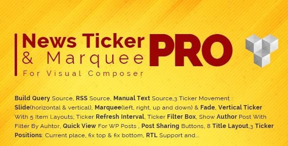 Pro News Ticker & Marquee for Visual Composer 1.3.2