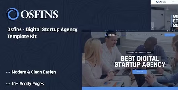 Osfins - Digital Startup Agency Elementor Template Kit