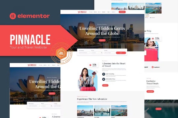 Pinnacle 1.0.0 – Tour and Travel Elementor Template Kit