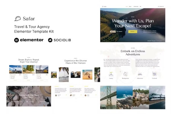 Safar 1.0.0 – Travel & Tour Agency Elementor Template Kit