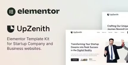 UpZenith - Startup Company & Business Elementor Template Kit
