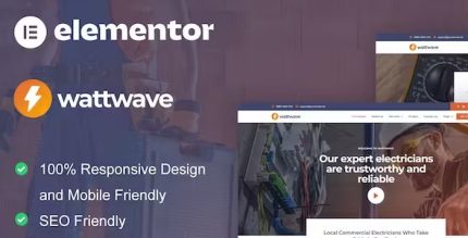 WattWave - Electrical Installation & Maintenance Service Elementor Pro Template Kit