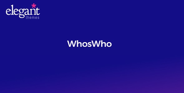 Elegant Themes WhosWho 5.4.13