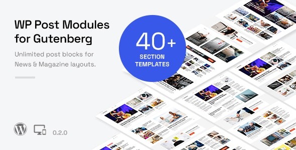 WP Post Modules for NewsPaper and Magazine Layouts (Gutenberg Block) 0.4.0