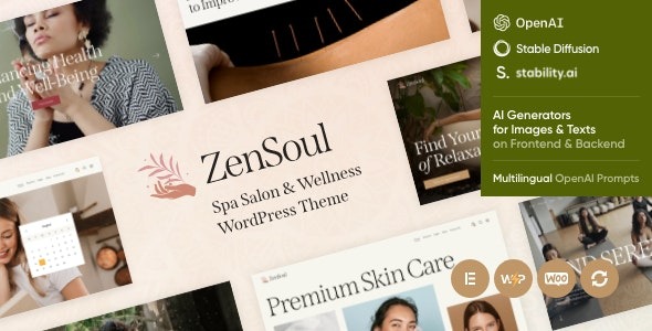 ZenSoul 1.16.0 – Spa Salon & Wellness WordPress Theme + AI