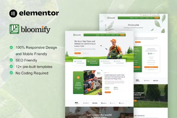 Bloomify 1.0.0 – Gardening & Landscape Service Elementor Template Kit