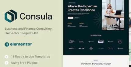 Consula - Business and Finance Consulting Elementor Template Kit