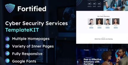 Fortified - Cyber Security Services Elementor Template Kit