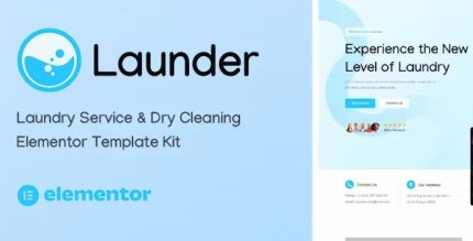 Launder - Laundry Service & Dry Cleaning Elementor Template Kit