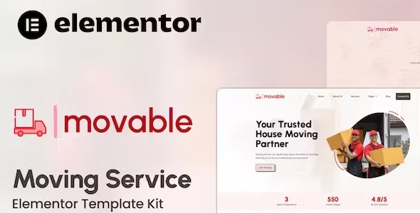 Movable 1.0.1 – Moving Service Elementor Template Kit