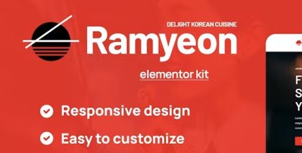 Ramyeon - Korean Restaurant Elementor Template Kit