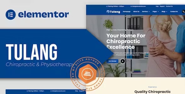Tulang 1.0 – Chiropractic & Physiotherapy Elementor Pro Template Kit