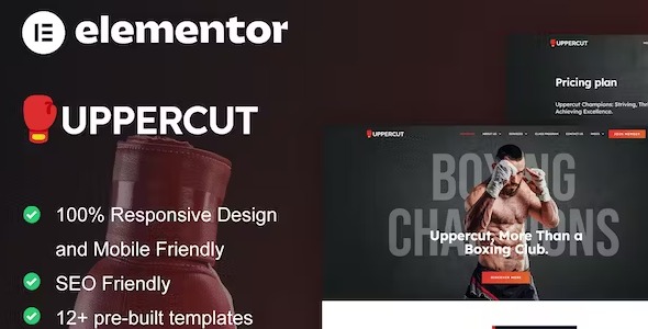 Uppercut 1.0 – Boxing School & Martial Arts Elementor Pro Template Kit