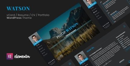 Watson Resume - WordPress Theme