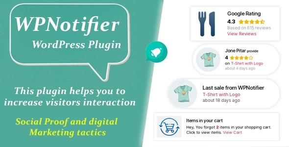 WPNotifier 1.1.1 – Notification WordPress Marketing Plugin For Visitors Attention and Social Proof