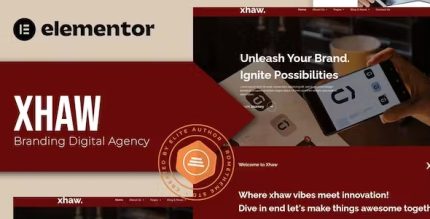 Xhaw - Branding Digital Agency Elementor Template kit