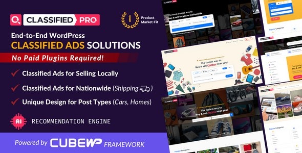 ClassifiedPro - Local Classifieds Ads WordPress Theme