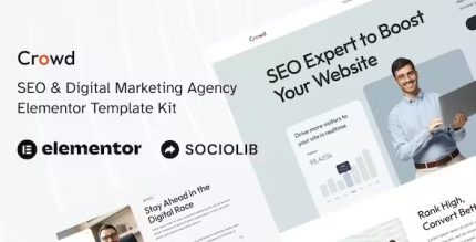 Crowd - SEO & Digital Marketing Agency Elementor Template Kit